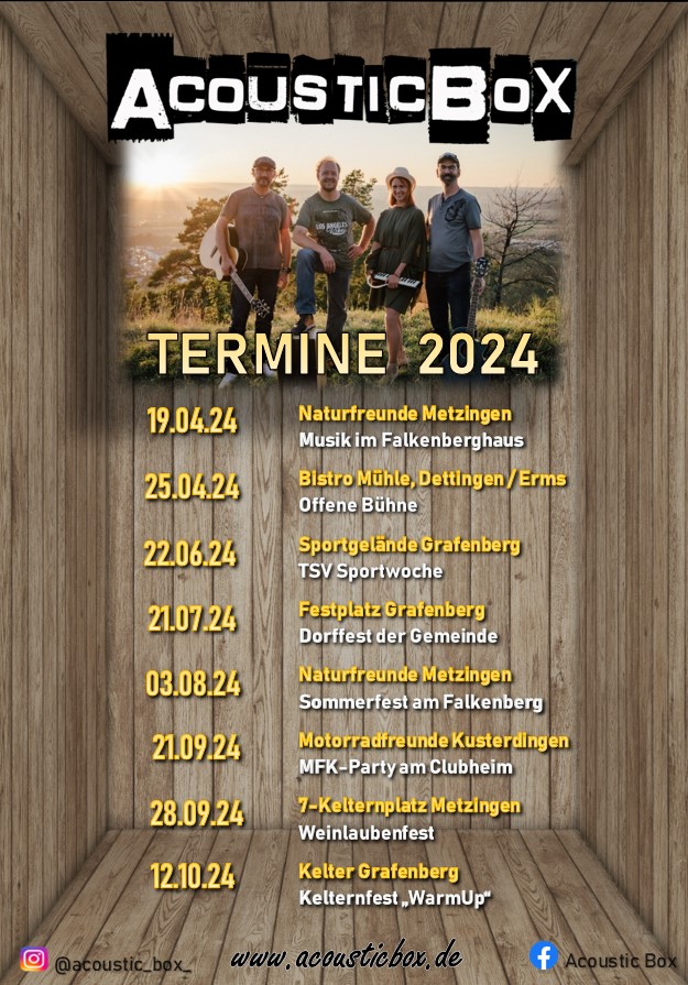 AcousticBox Termine 2024